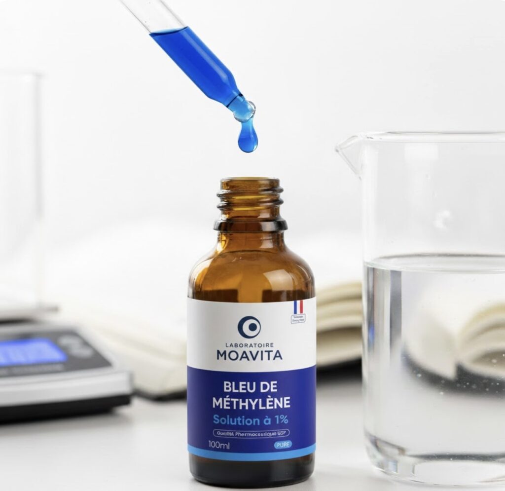 Conversion technique d’une solution de bleu de méthylène 1% en milligrammes par goutte