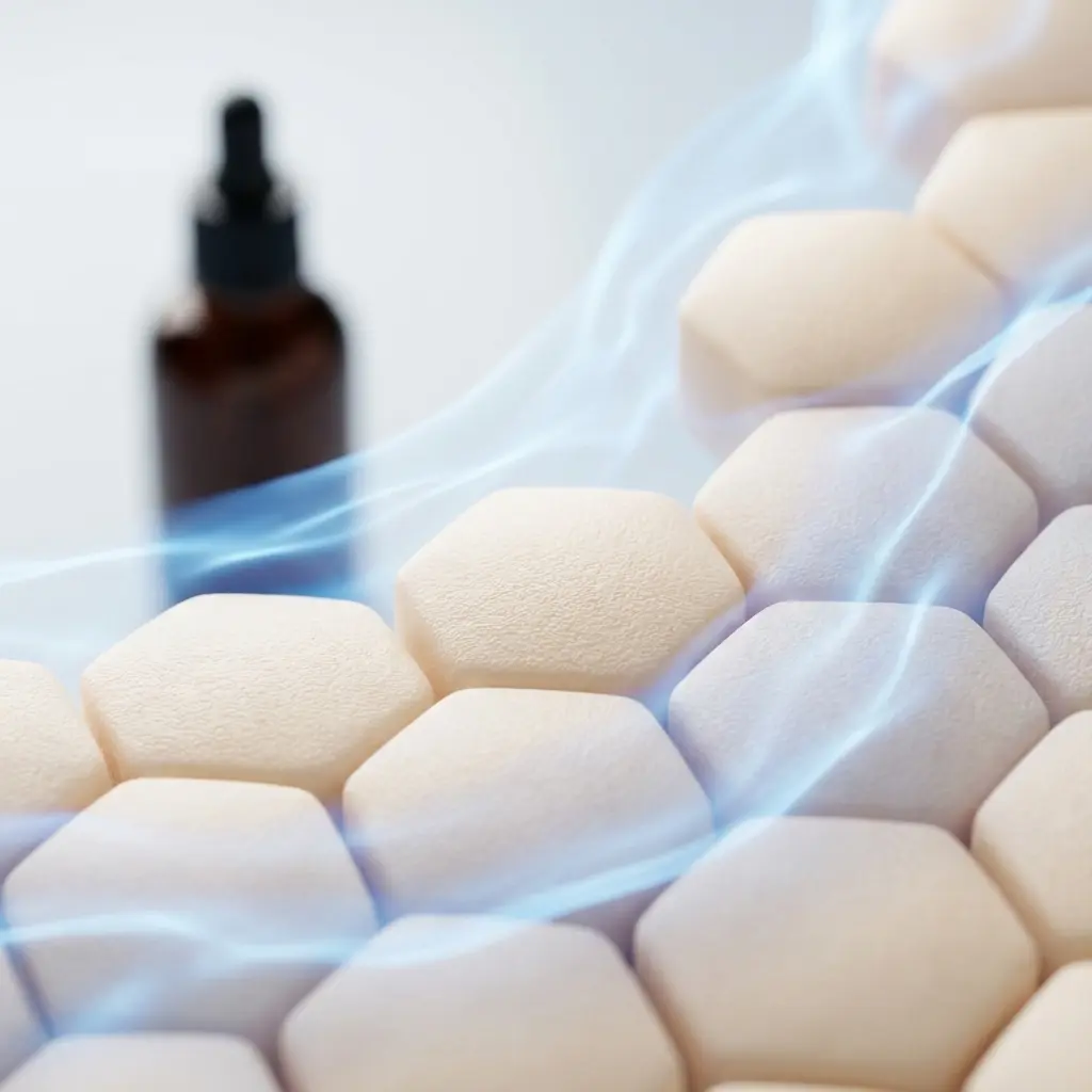 Stimulation des fibroblastes et synthèse de collagène par le bleu de méthylène : mécanisme d'action antioxydant sur les cellules de la peau (épiderme et derme).